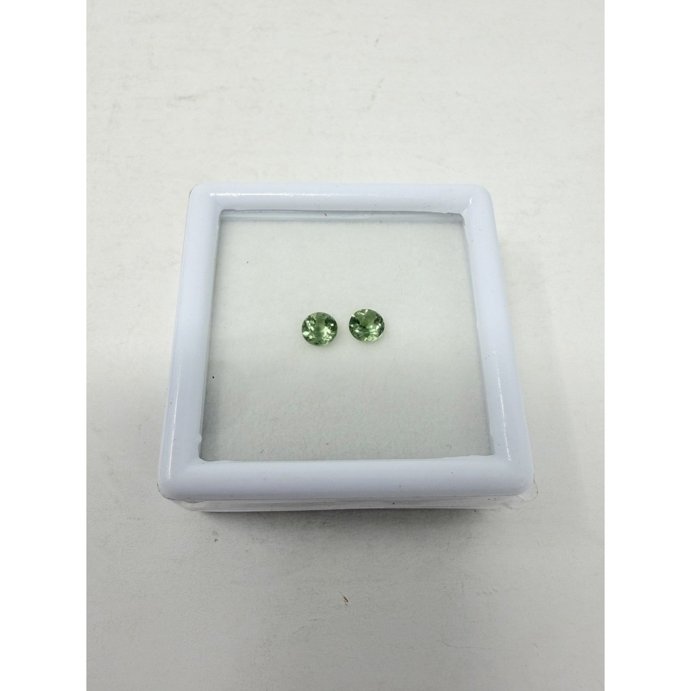 Shop LC AA Natural Green Apatite Round 2 Loose Gemstones for Jewelry Making 5694